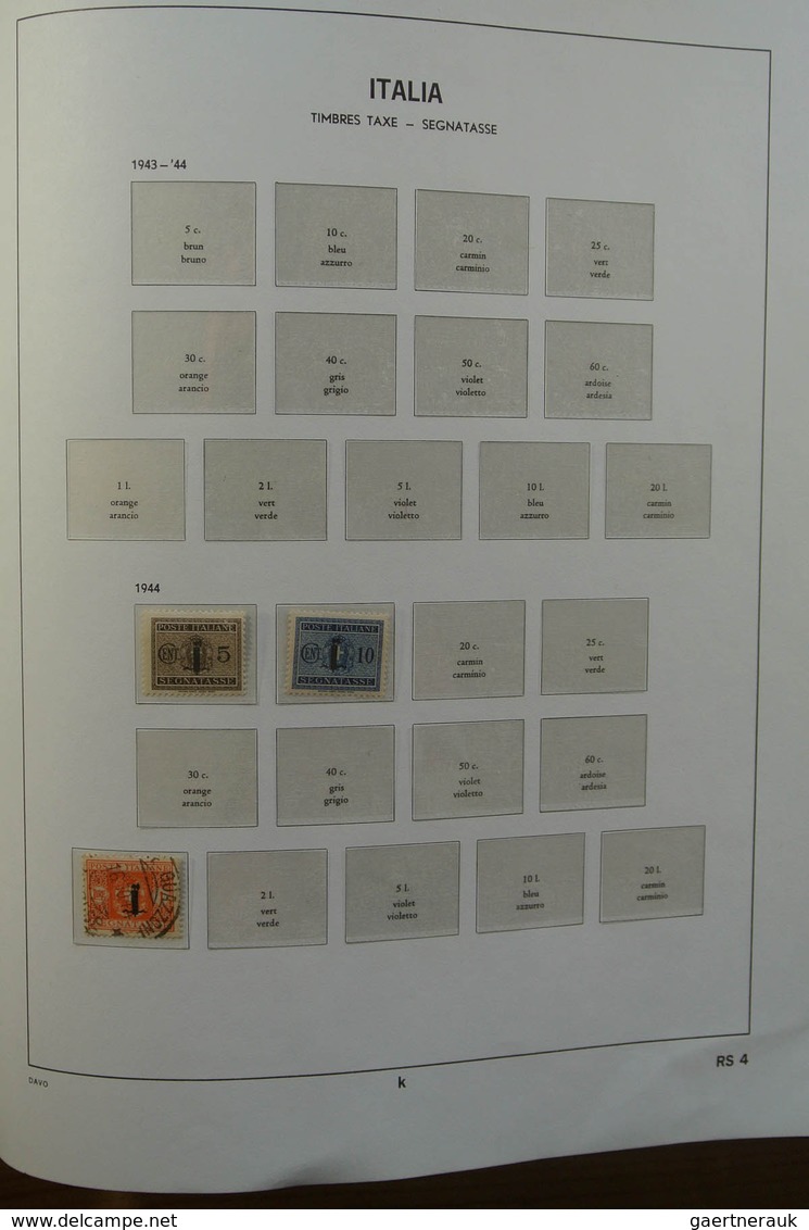 Italien: 1861-1975. MNH, mint hinged and used collection Italy 1861-1975 in 2 Davo cristal albums an