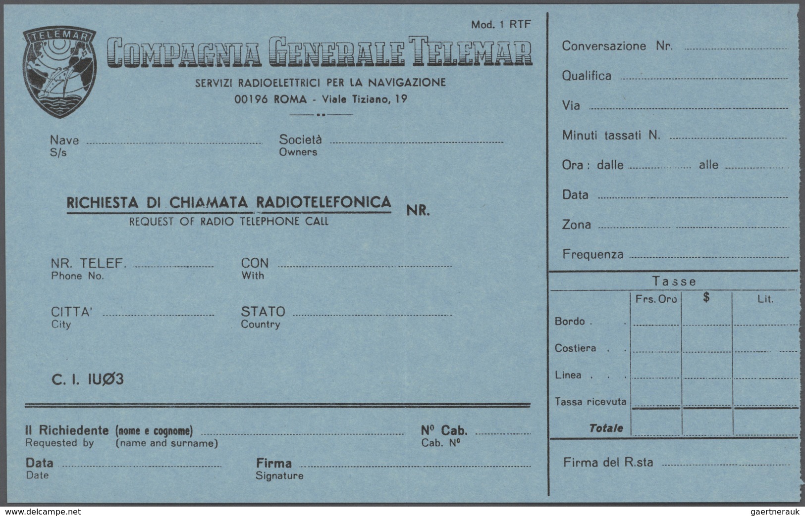 Italien: 1862/1980 (ca.), Telegrafie, Sammlung mit rund 40 Belegen, ab Formular für die Aufgabe eine