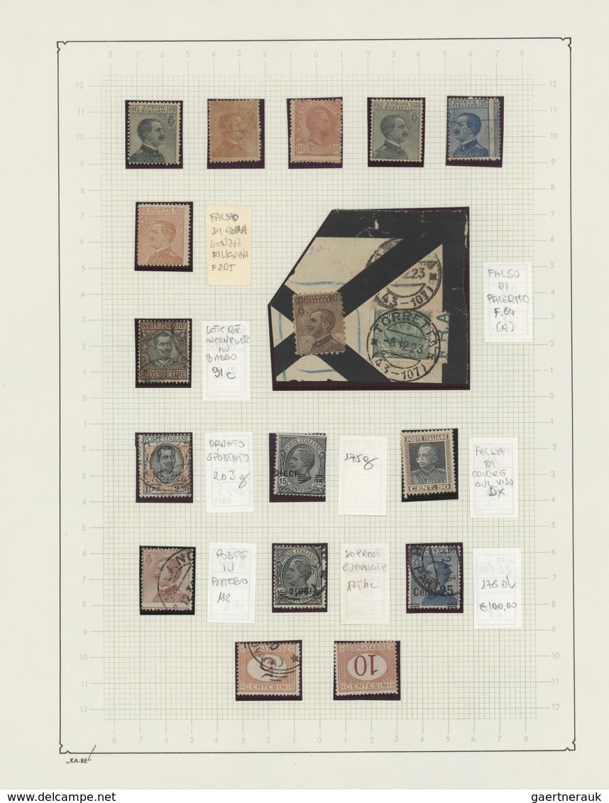 Italien: 1900/1930 (ca.), Petty Colection Of 16 Varieties/specialities (some Are Catalogued), Compri - Sammlungen