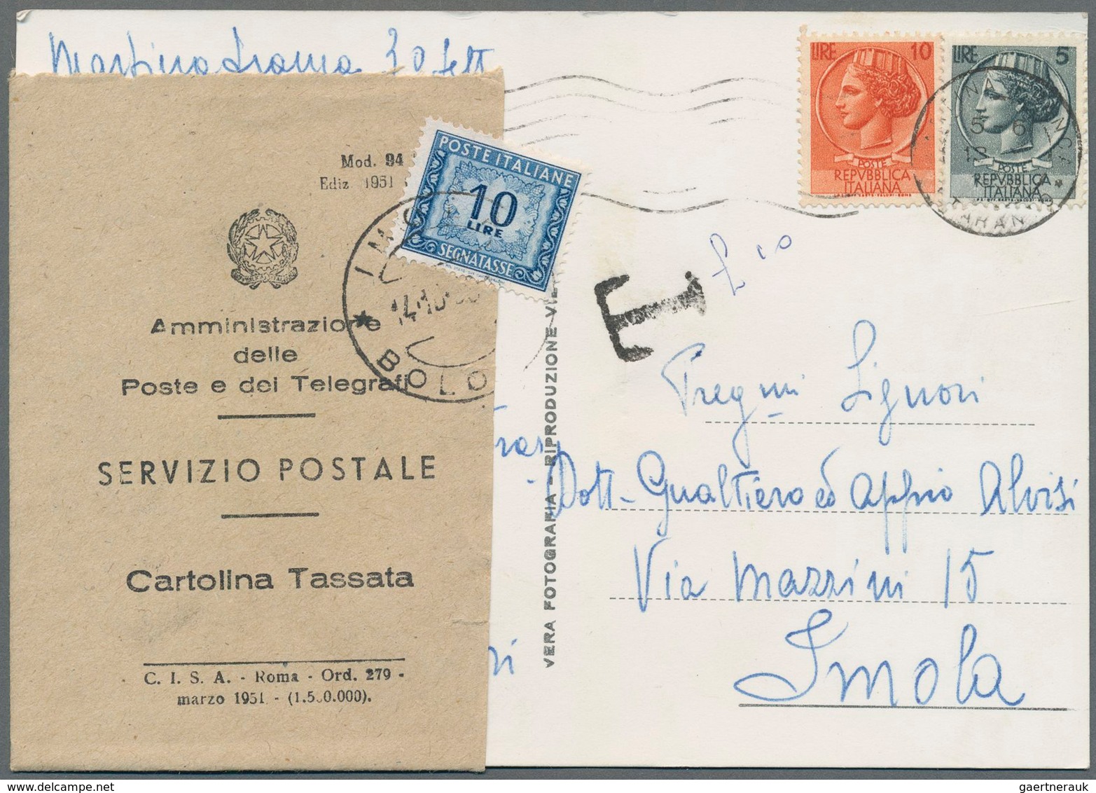 Italien: 1902/1963 (ca.), Holding Of Apprx. 350 Commercial Covers/cards, Mainly Postwar Period And C - Sammlungen