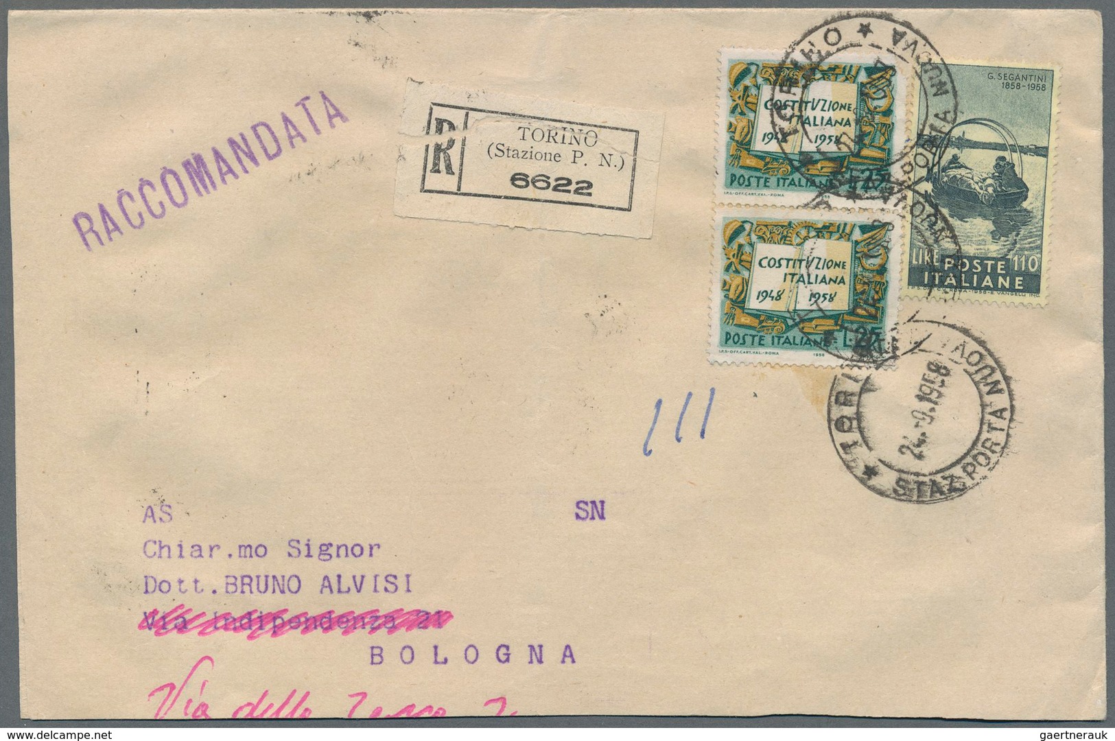 Italien: 1902/1963 (ca.), Holding Of Apprx. 350 Commercial Covers/cards, Mainly Postwar Period And C - Sammlungen