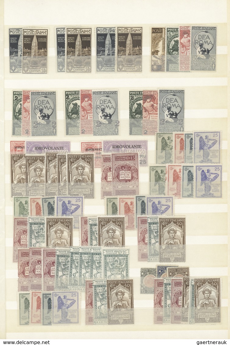 Italien: 1911/1942, Mint Assortment Of Mainly Commemorative And Airmail Issues, Mainly Complete Sets - Sammlungen