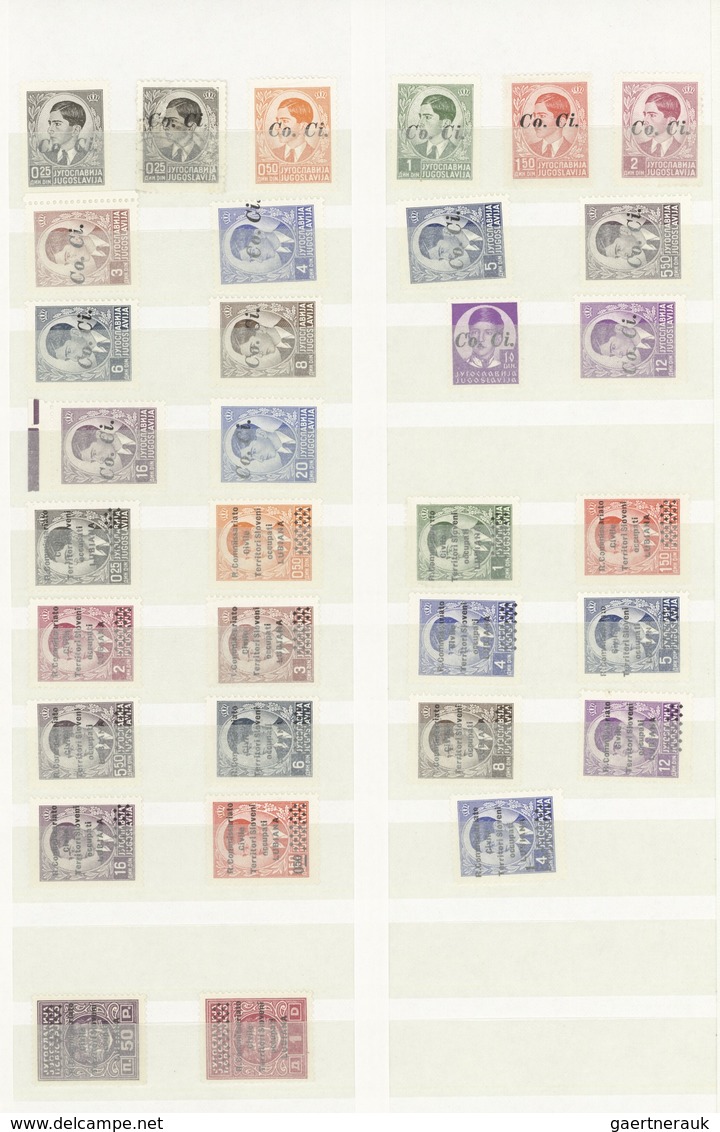 Italien: 1939/1945, Italian Adriatic Area, Mint Collection/assortment On Stockpages, Comprising Occu - Sammlungen
