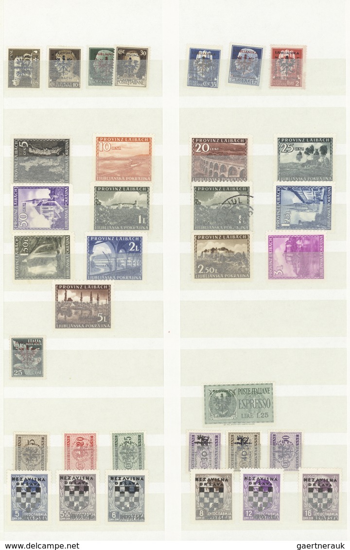 Italien: 1939/1945, Italian Adriatic Area, Mint Collection/assortment On Stockpages, Comprising Occu - Collections