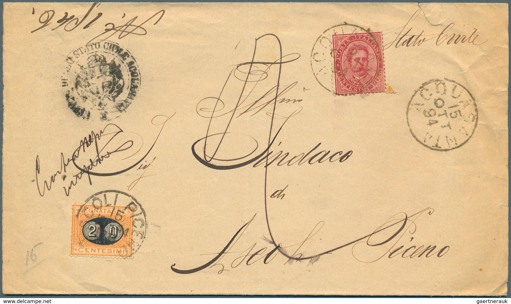 Italien - Portomarken: 1883/1970 (ca) 80+ covers with porto stamps - a huge part of them "used as re