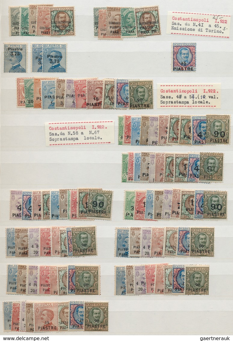 Italienische Post In Der Levante: 1908/1923, Constantinople Issues, Chiefly Mint Assortment Incl. Ma - Amtliche Ausgaben