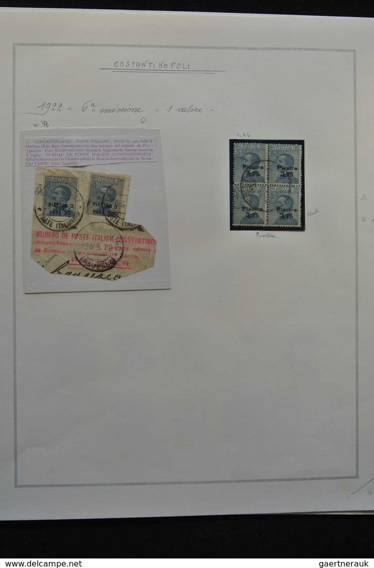 Italienische Post In Der Levante: 1908-1923: Very Well Filled, Mint Hinged And Used Collection Itali - Amtliche Ausgaben