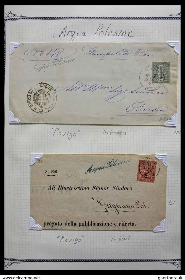 Italien - Stempel: 1870-1949: Fantastic Lifetime Collection, From A-Z, On Cover Or Card, Many Scarce - Poststempel