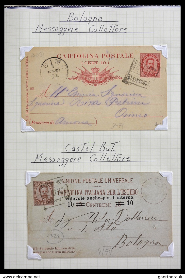 Italien - Stempel: 1870-1949: Fantastic lifetime collection, from A-Z, on cover or card, many scarce