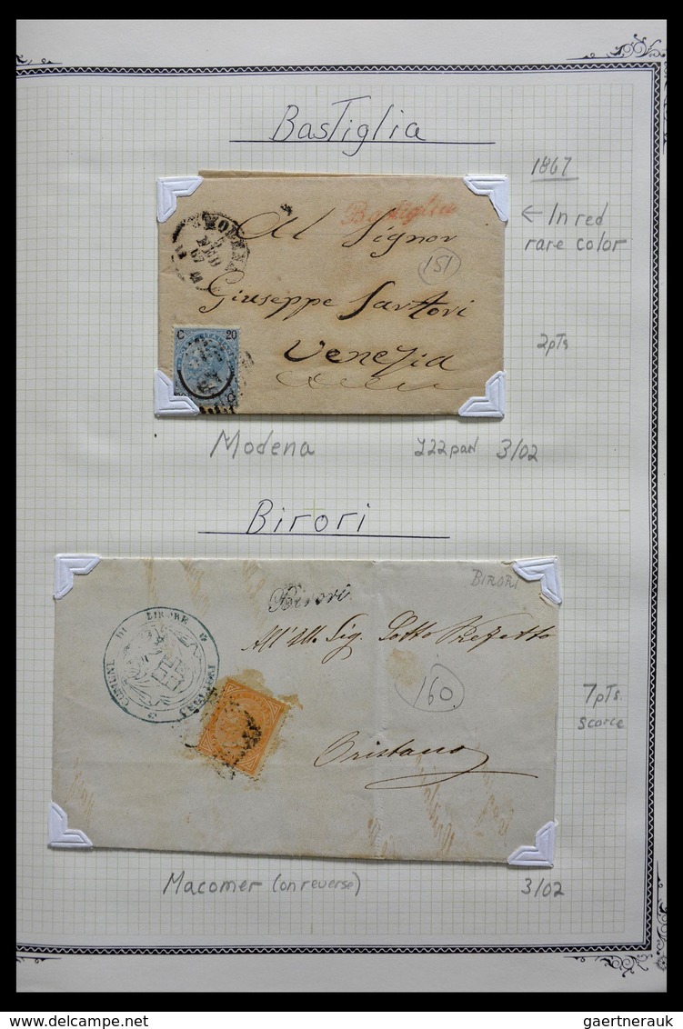 Italien - Stempel: 1870-1949: Fantastic lifetime collection, from A-Z, on cover or card, many scarce