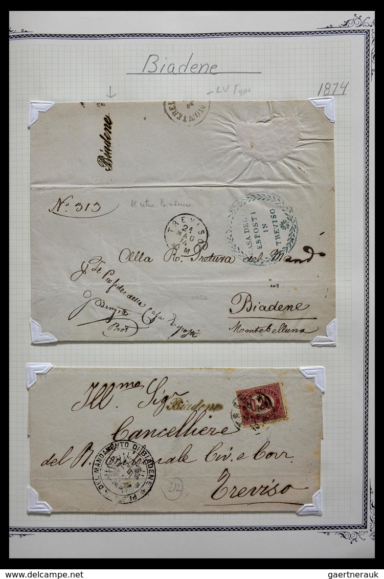 Italien - Stempel: 1870-1949: Fantastic lifetime collection, from A-Z, on cover or card, many scarce