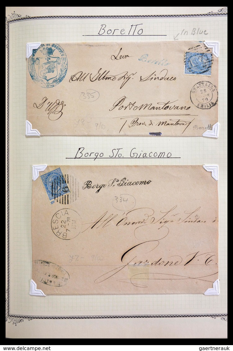 Italien - Stempel: 1870-1949: Fantastic lifetime collection, from A-Z, on cover or card, many scarce