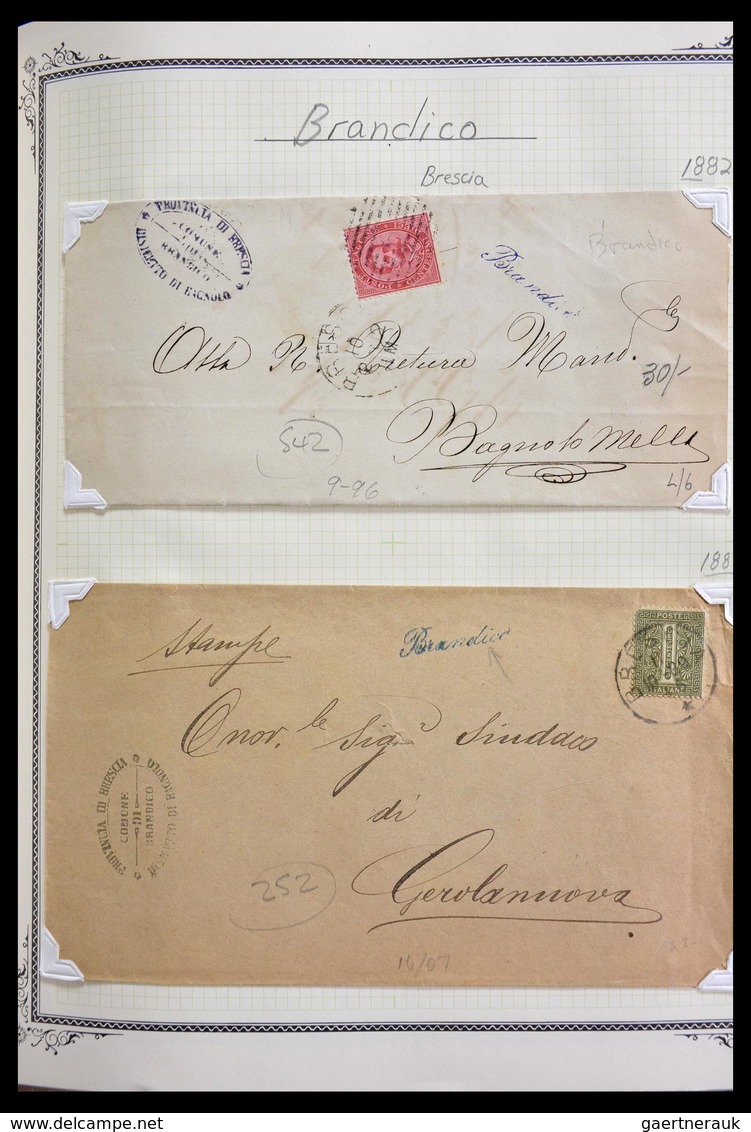 Italien - Stempel: 1870-1949: Fantastic lifetime collection, from A-Z, on cover or card, many scarce