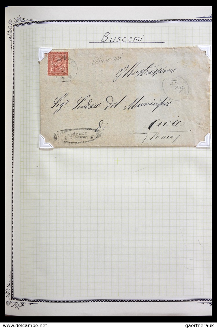 Italien - Stempel: 1870-1949: Fantastic lifetime collection, from A-Z, on cover or card, many scarce