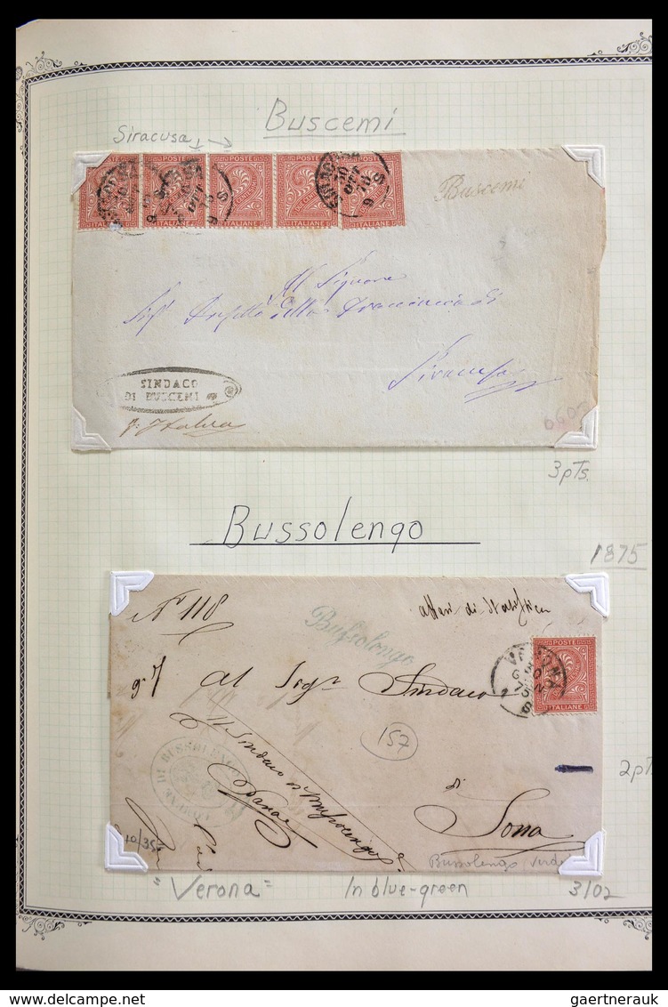 Italien - Stempel: 1870-1949: Fantastic lifetime collection, from A-Z, on cover or card, many scarce