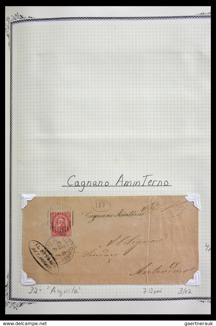 Italien - Stempel: 1870-1949: Fantastic lifetime collection, from A-Z, on cover or card, many scarce