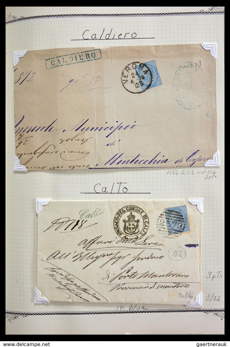 Italien - Stempel: 1870-1949: Fantastic lifetime collection, from A-Z, on cover or card, many scarce