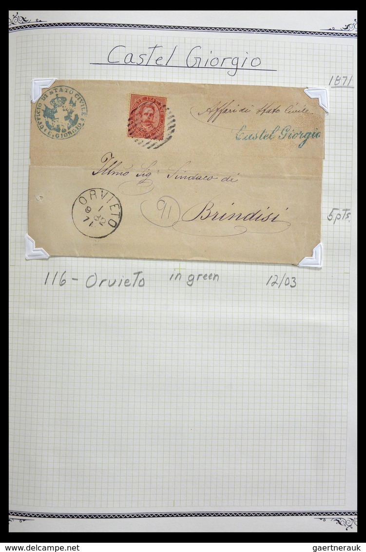 Italien - Stempel: 1870-1949: Fantastic lifetime collection, from A-Z, on cover or card, many scarce