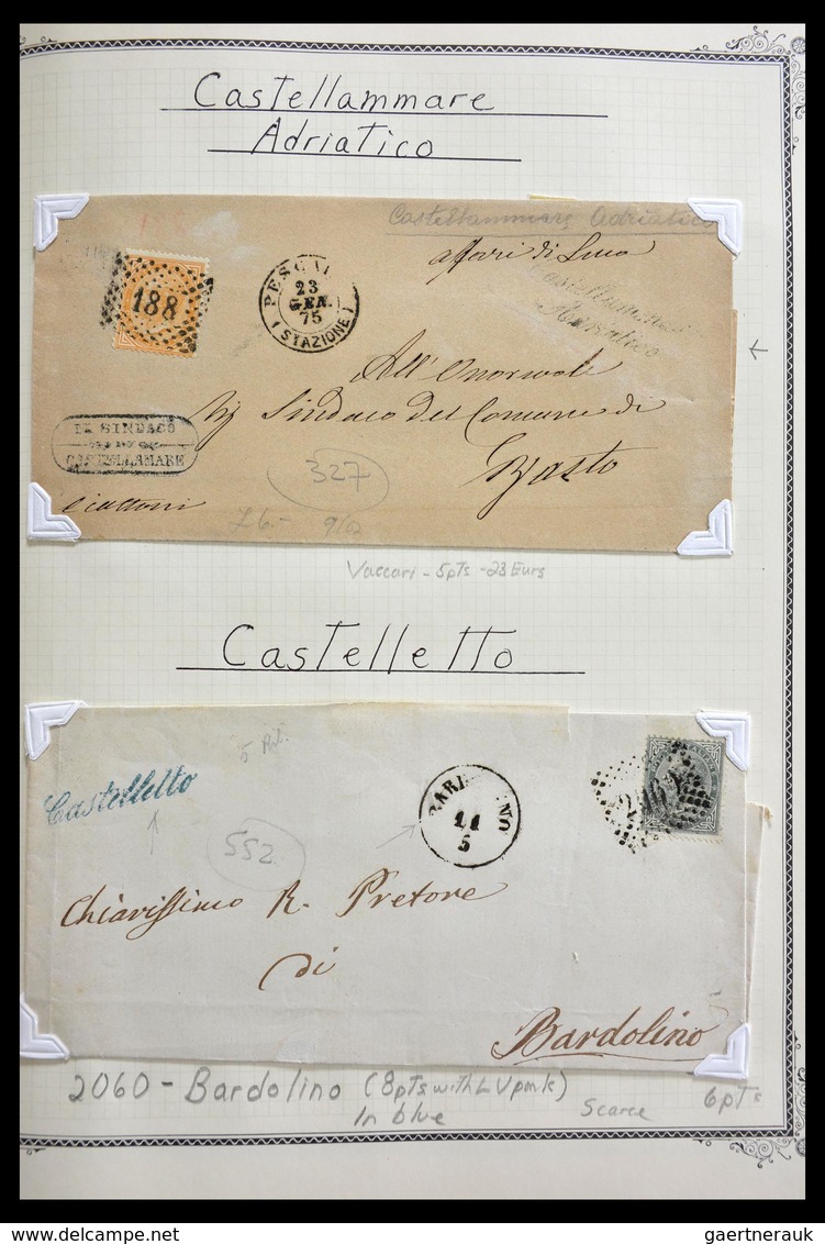 Italien - Stempel: 1870-1949: Fantastic lifetime collection, from A-Z, on cover or card, many scarce