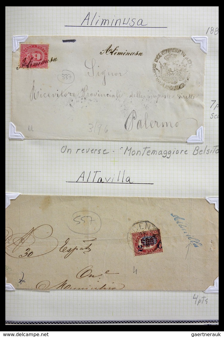 Italien - Stempel: 1870-1949: Fantastic lifetime collection, from A-Z, on cover or card, many scarce