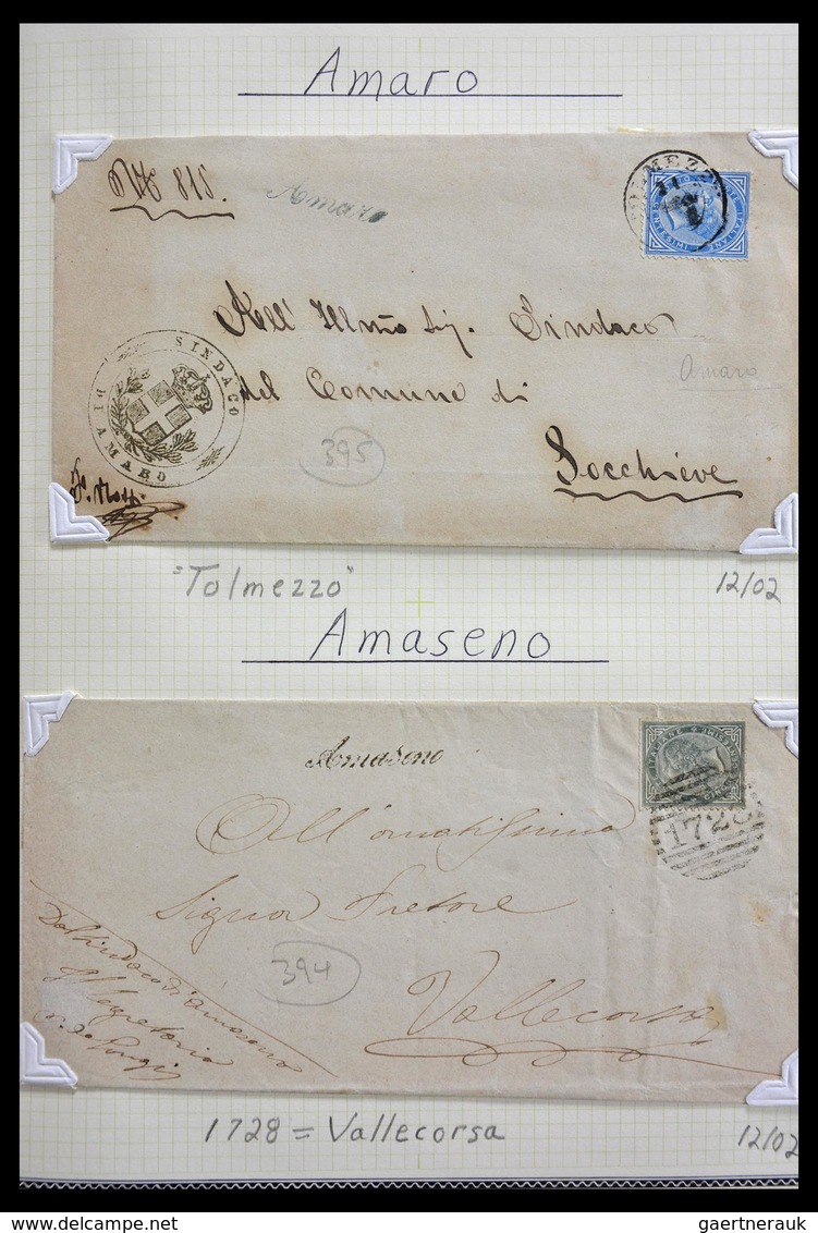 Italien - Stempel: 1870-1949: Fantastic lifetime collection, from A-Z, on cover or card, many scarce