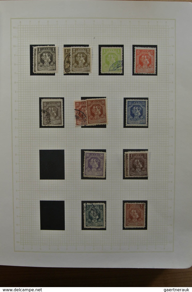 Jugoslawien: 1866-1945. Partly specialised, MNH, mint hinged and used collection Yugoslavia 1866-194