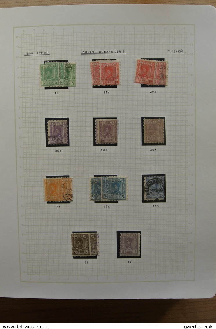 Jugoslawien: 1866-1945. Partly specialised, MNH, mint hinged and used collection Yugoslavia 1866-194