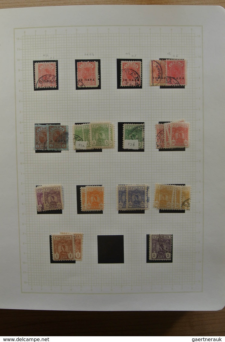 Jugoslawien: 1866-1945. Partly specialised, MNH, mint hinged and used collection Yugoslavia 1866-194