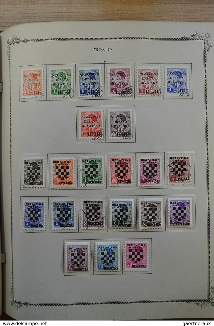 Jugoslawien: 1874-1945: Well Filled, MNH, Mint Hinged And Used Collection Yugoslavia 1874-1945 In Sc - Briefe U. Dokumente