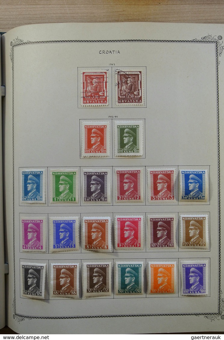 Jugoslawien: 1874-1945: Well filled, MNH, mint hinged and used collection Yugoslavia 1874-1945 in Sc