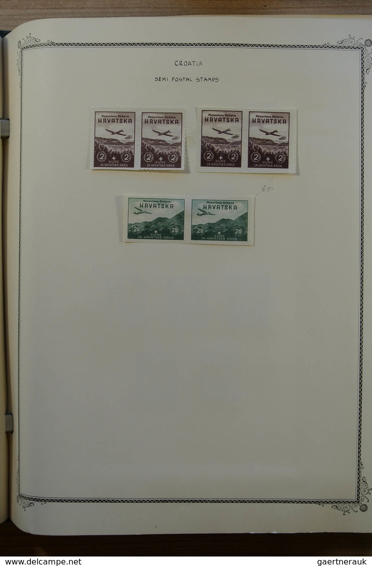 Jugoslawien: 1874-1945: Well filled, MNH, mint hinged and used collection Yugoslavia 1874-1945 in Sc