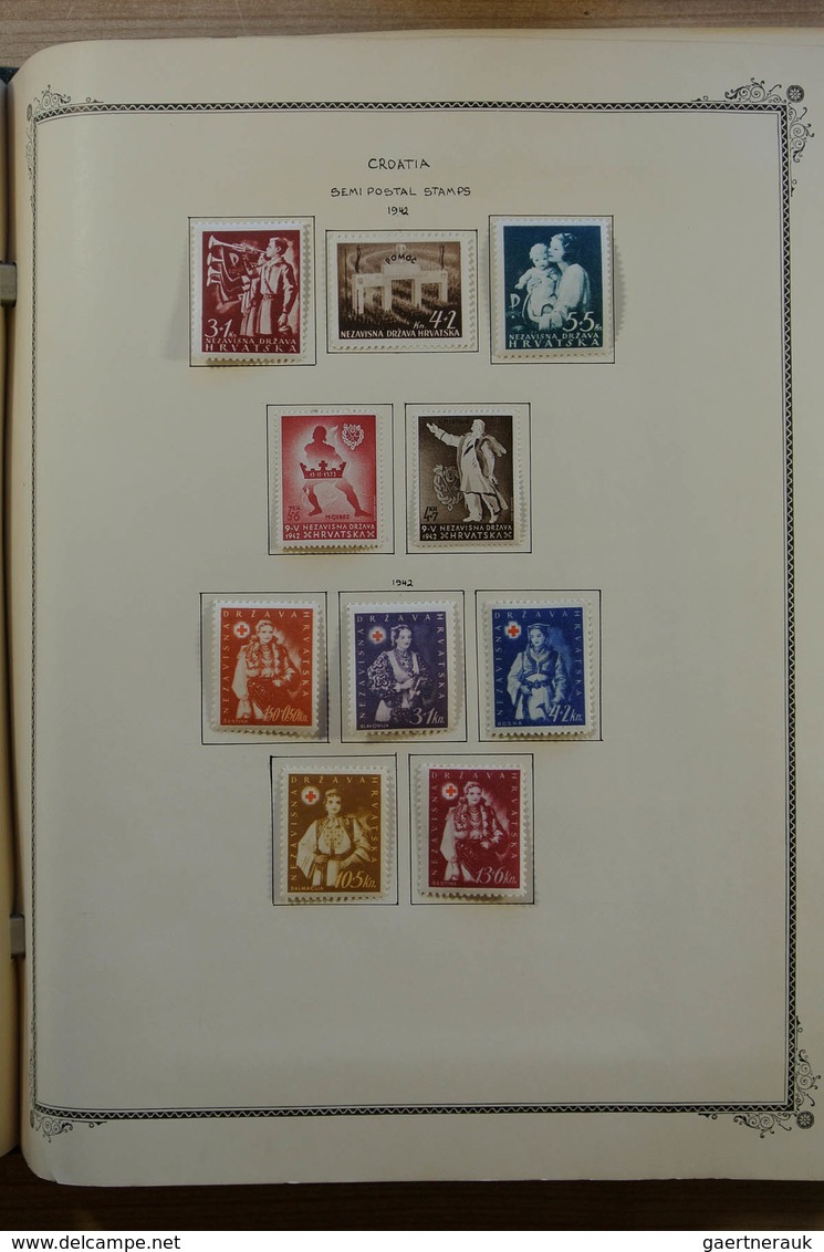 Jugoslawien: 1874-1945: Well filled, MNH, mint hinged and used collection Yugoslavia 1874-1945 in Sc