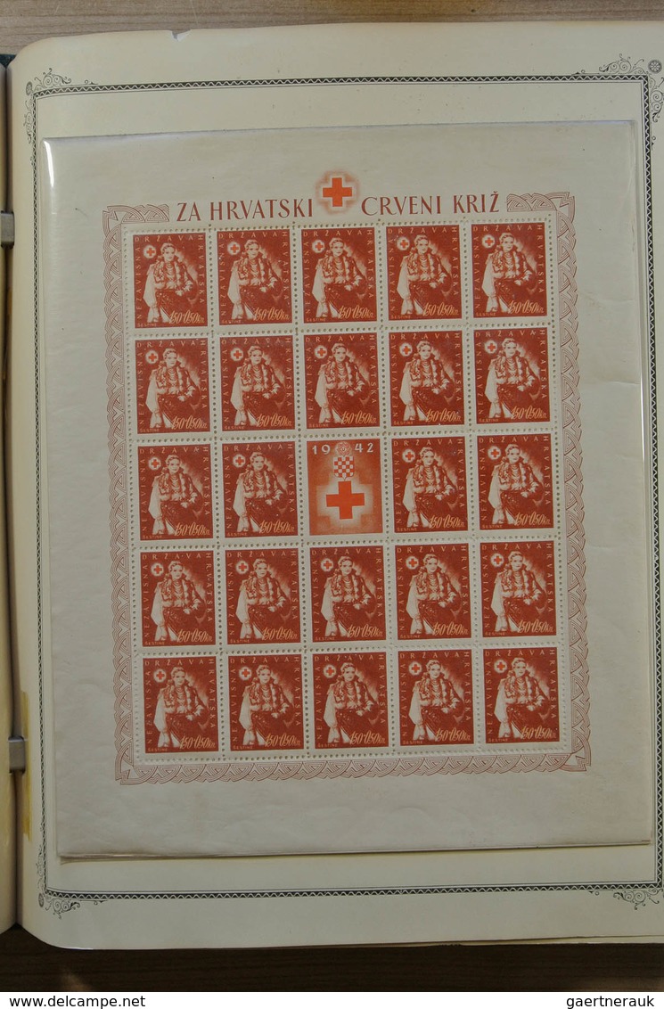 Jugoslawien: 1874-1945: Well filled, MNH, mint hinged and used collection Yugoslavia 1874-1945 in Sc