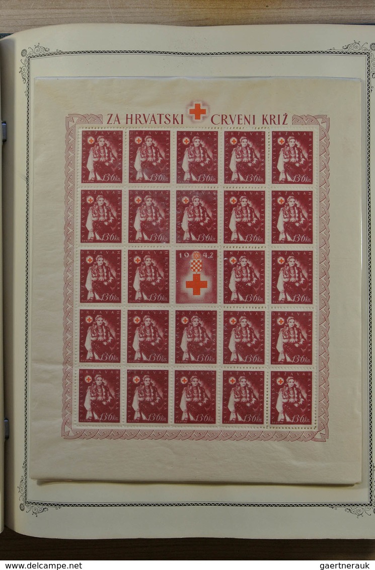 Jugoslawien: 1874-1945: Well filled, MNH, mint hinged and used collection Yugoslavia 1874-1945 in Sc