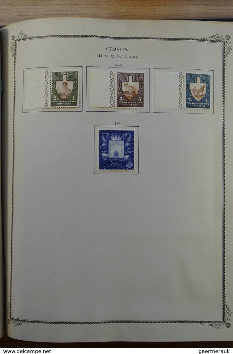 Jugoslawien: 1874-1945: Well filled, MNH, mint hinged and used collection Yugoslavia 1874-1945 in Sc