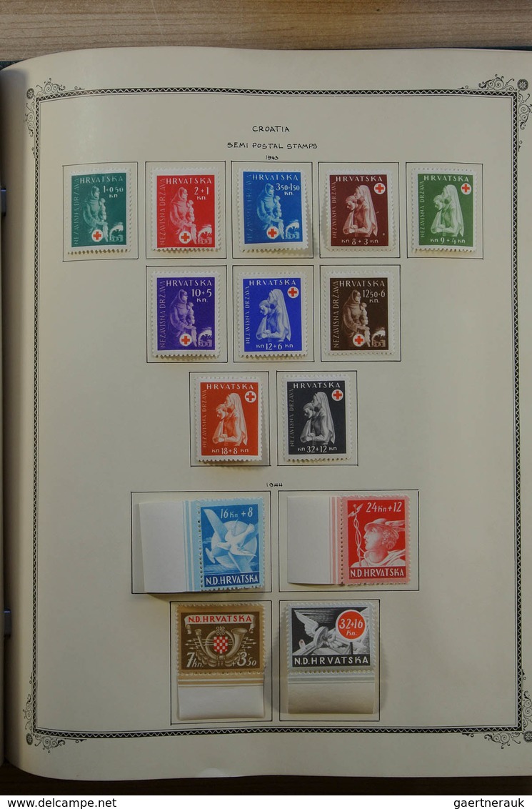 Jugoslawien: 1874-1945: Well filled, MNH, mint hinged and used collection Yugoslavia 1874-1945 in Sc