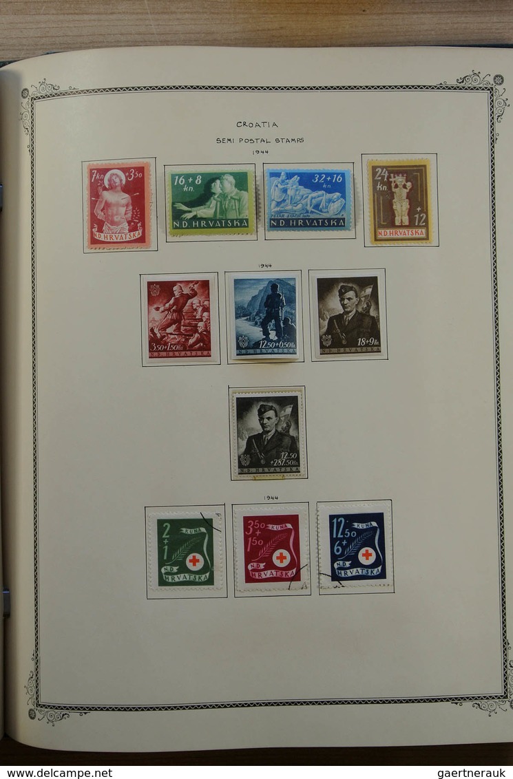 Jugoslawien: 1874-1945: Well filled, MNH, mint hinged and used collection Yugoslavia 1874-1945 in Sc