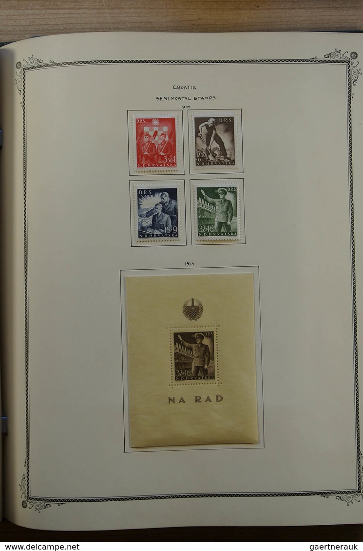 Jugoslawien: 1874-1945: Well filled, MNH, mint hinged and used collection Yugoslavia 1874-1945 in Sc