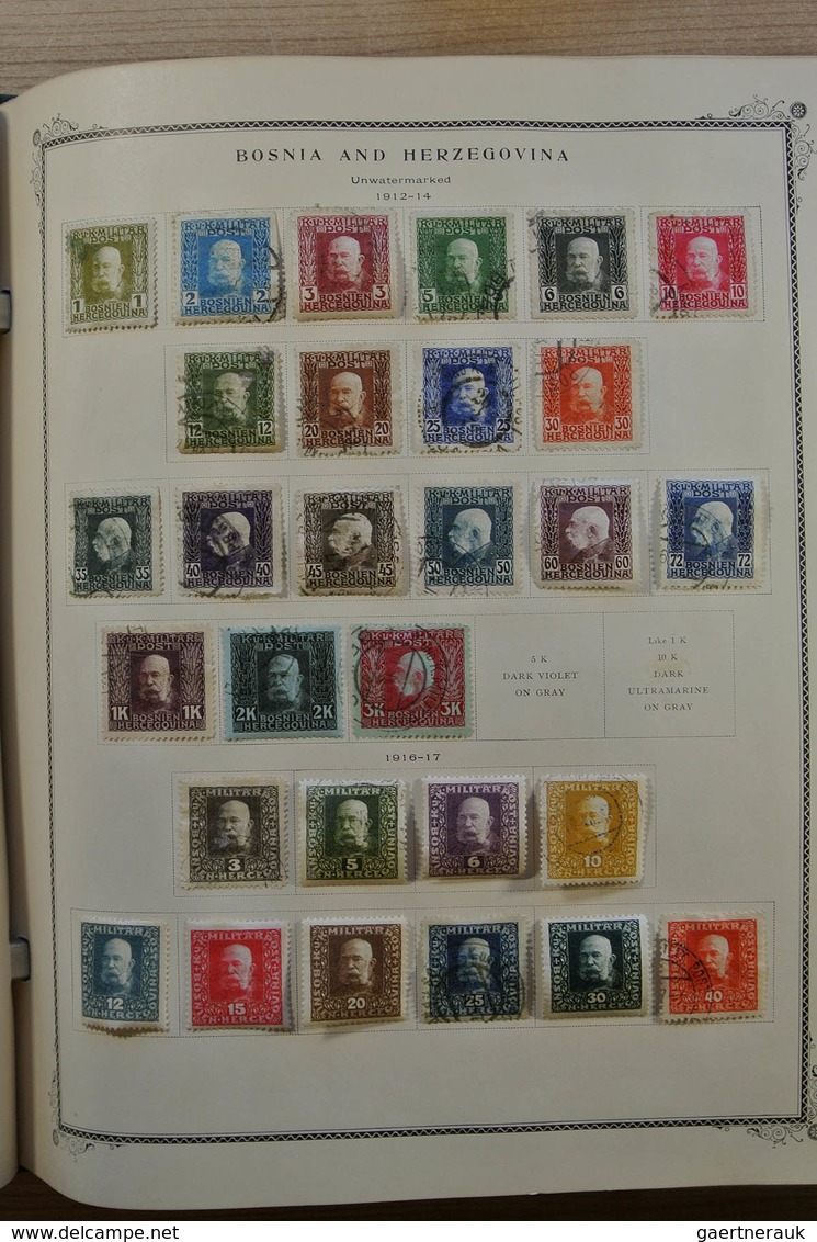 Jugoslawien: 1874-1945: Well filled, MNH, mint hinged and used collection Yugoslavia 1874-1945 in Sc