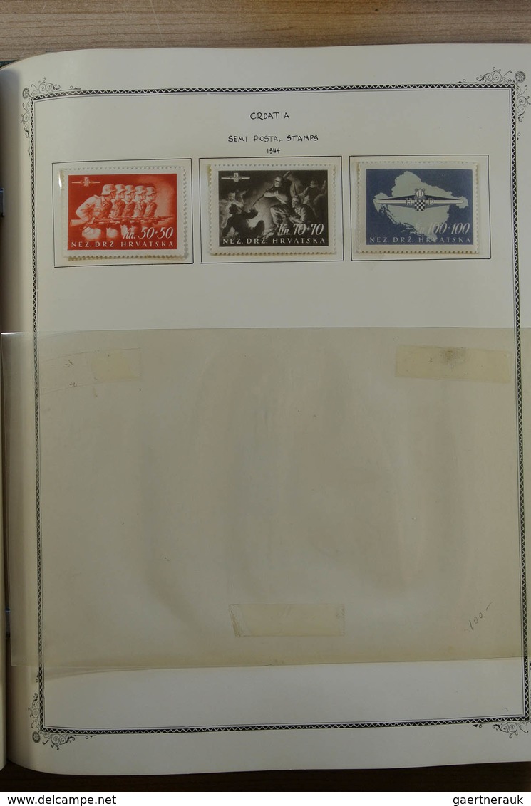 Jugoslawien: 1874-1945: Well filled, MNH, mint hinged and used collection Yugoslavia 1874-1945 in Sc