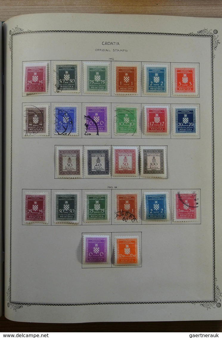 Jugoslawien: 1874-1945: Well filled, MNH, mint hinged and used collection Yugoslavia 1874-1945 in Sc