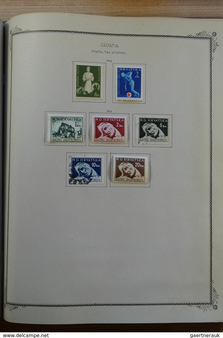 Jugoslawien: 1874-1945: Well filled, MNH, mint hinged and used collection Yugoslavia 1874-1945 in Sc