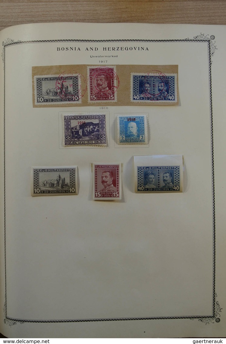 Jugoslawien: 1874-1945: Well filled, MNH, mint hinged and used collection Yugoslavia 1874-1945 in Sc