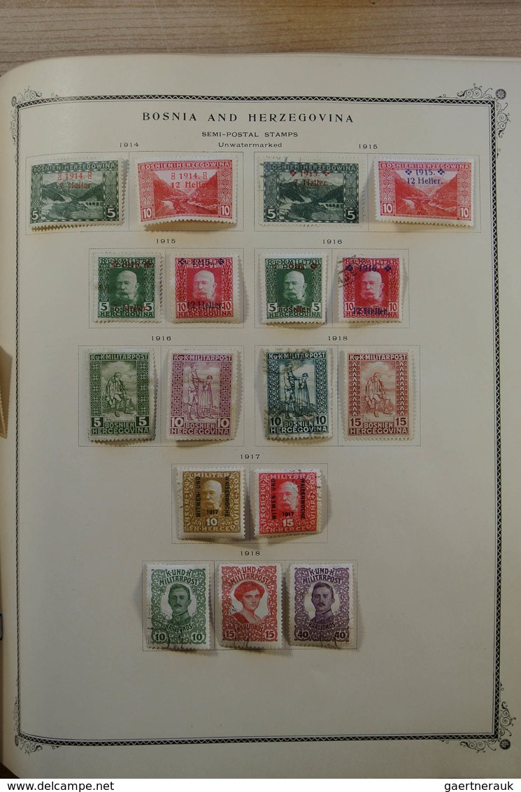 Jugoslawien: 1874-1945: Well filled, MNH, mint hinged and used collection Yugoslavia 1874-1945 in Sc