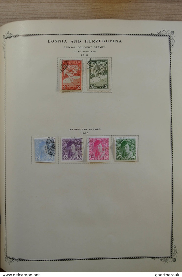 Jugoslawien: 1874-1945: Well filled, MNH, mint hinged and used collection Yugoslavia 1874-1945 in Sc