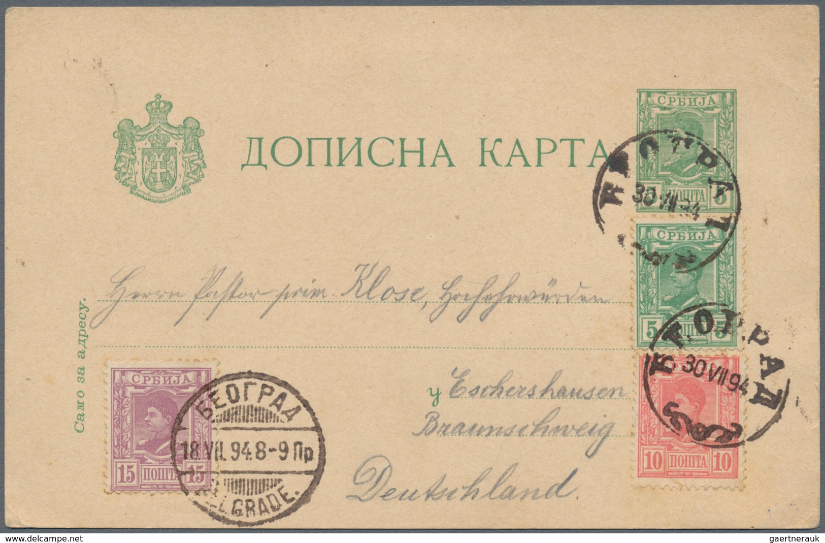 Jugoslawien: 1889/1940, Bosnia/Serbia/Yugoslavia, Lot Of Apprx. 78 Covers/cards/stationeries, Incl. - Briefe U. Dokumente