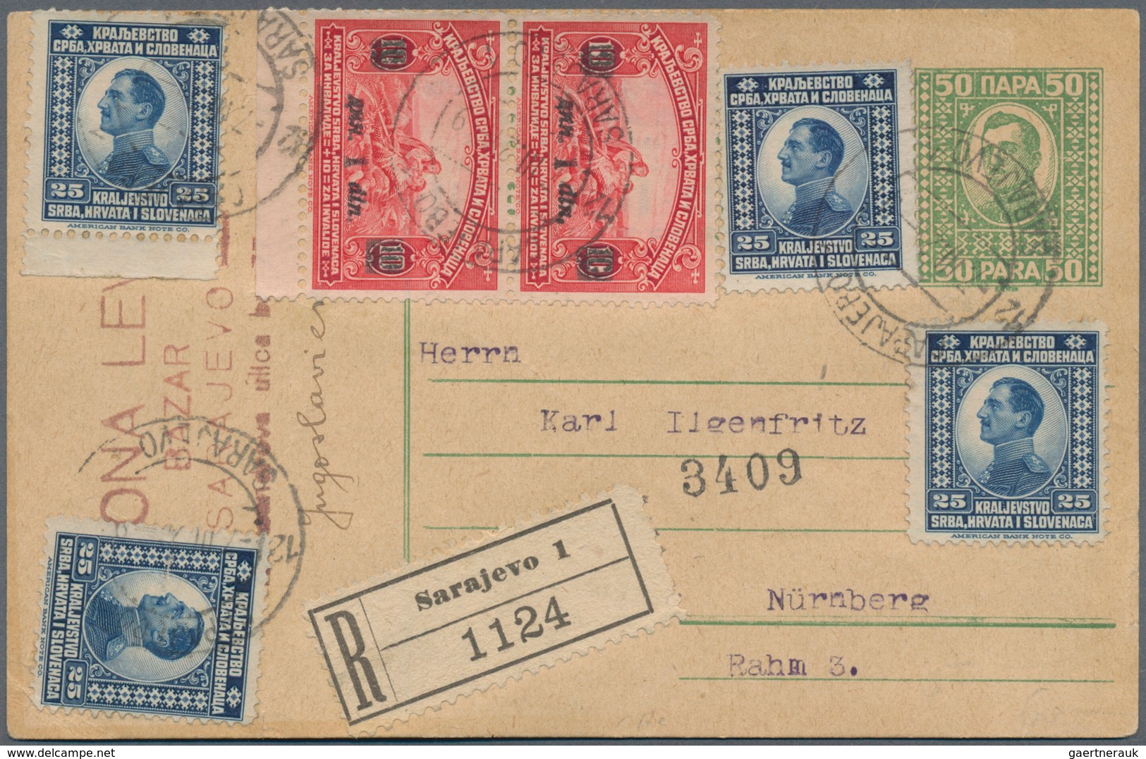 Jugoslawien: 1902/1951, About 55 Covers, Stationery Cards And Picture Postcards Including Some Earli - Briefe U. Dokumente