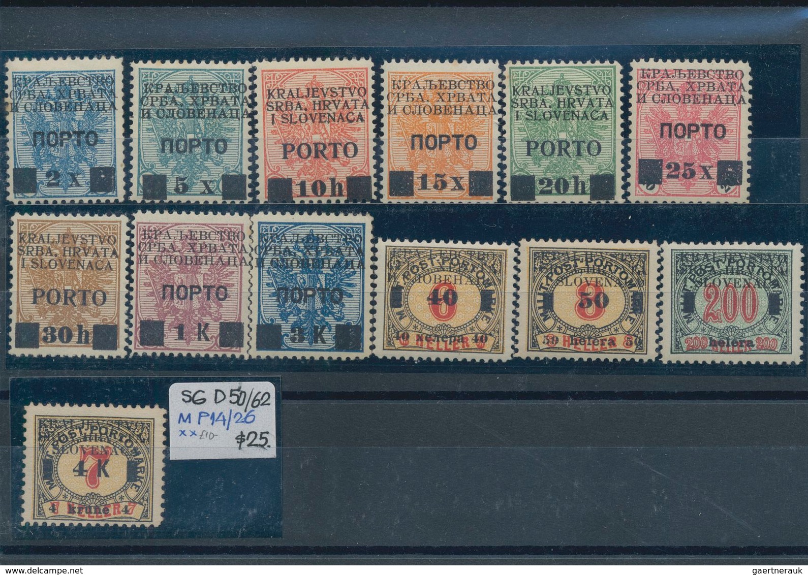 Jugoslawien: 1918/1920, mint and used holding on stockcards in a small binder, comprising issues for