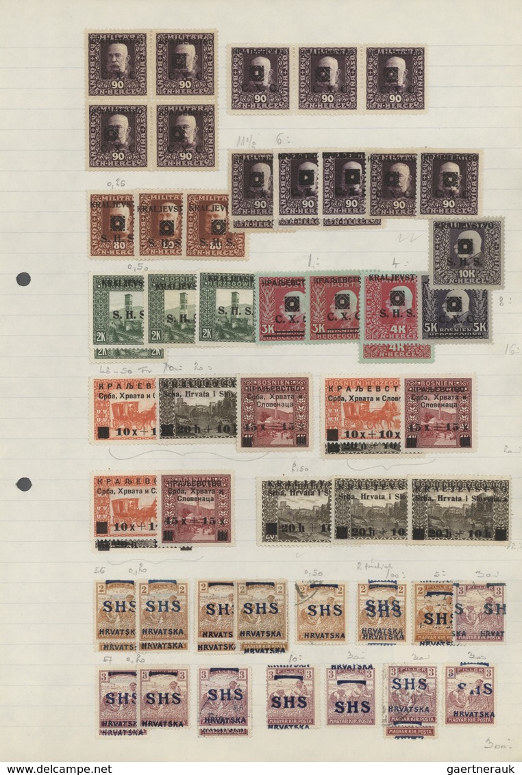 Jugoslawien: 1918/1941, Comprehensive Mint And Used Collection/accumulation Mounted On Pages In Thre - Briefe U. Dokumente