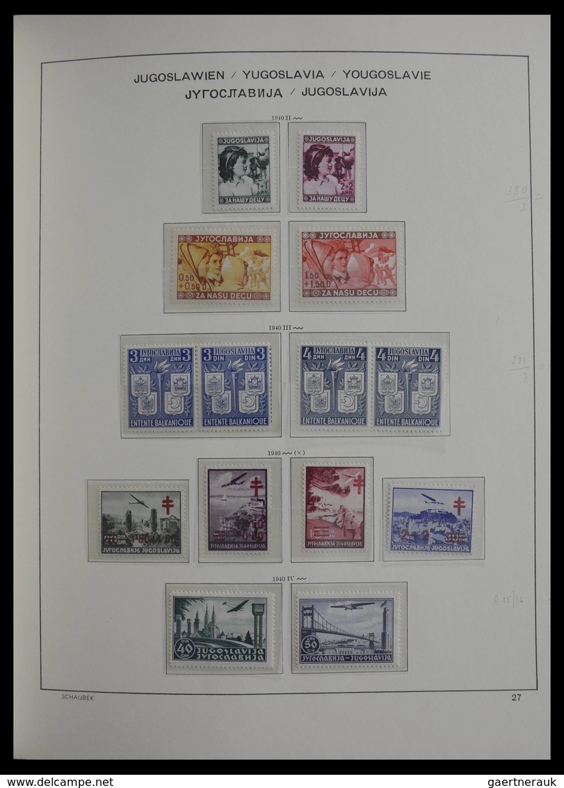 Jugoslawien: 1918-1985: Very well filled, mostly MNH and mint hinged collection Yugoslavia 1918-1985